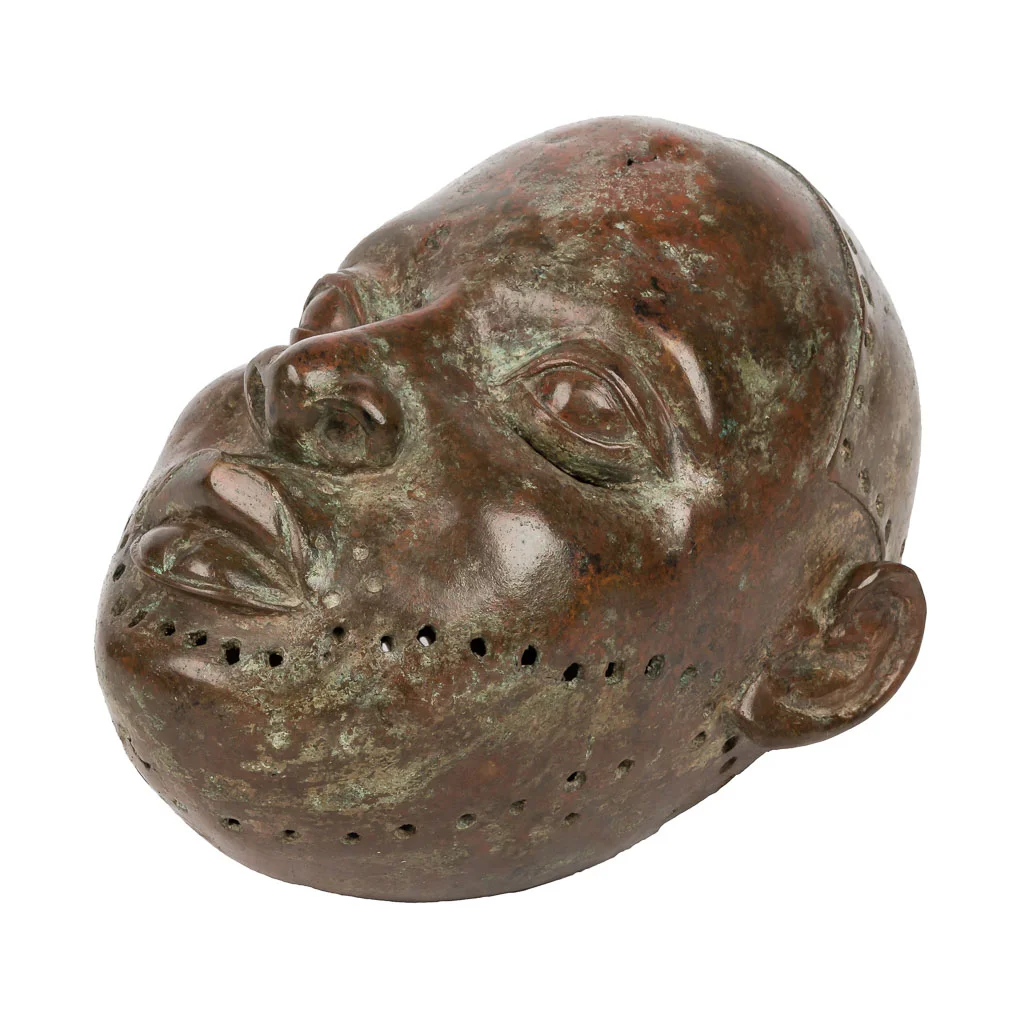 STUNNING AFRICAN IFE STYLE BRONZE HEAD