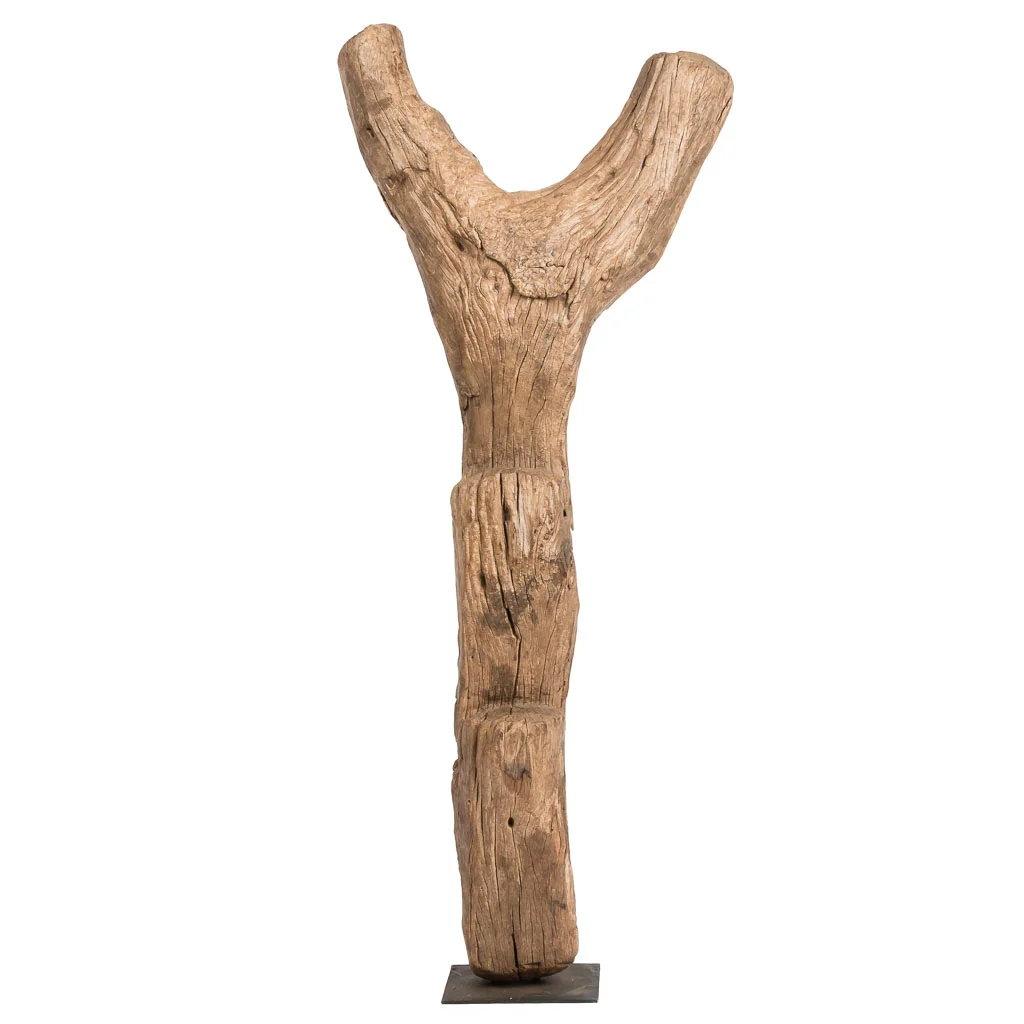 STUNNING AFRICAN CARVED WOOD DOGON LADDER, MALI