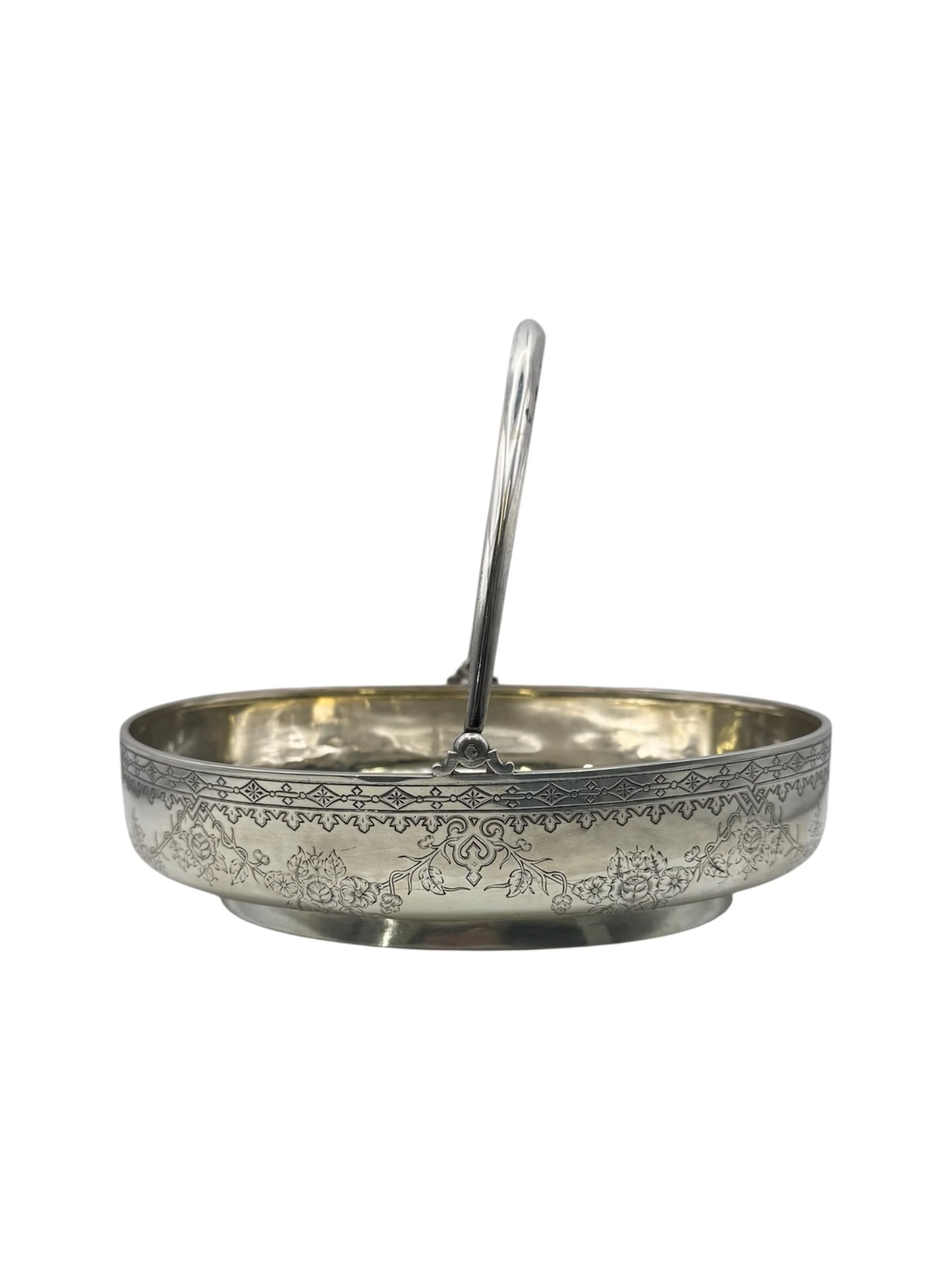 Russian silver basket, Moscow, 1887 by Dimitry Alexandrov.