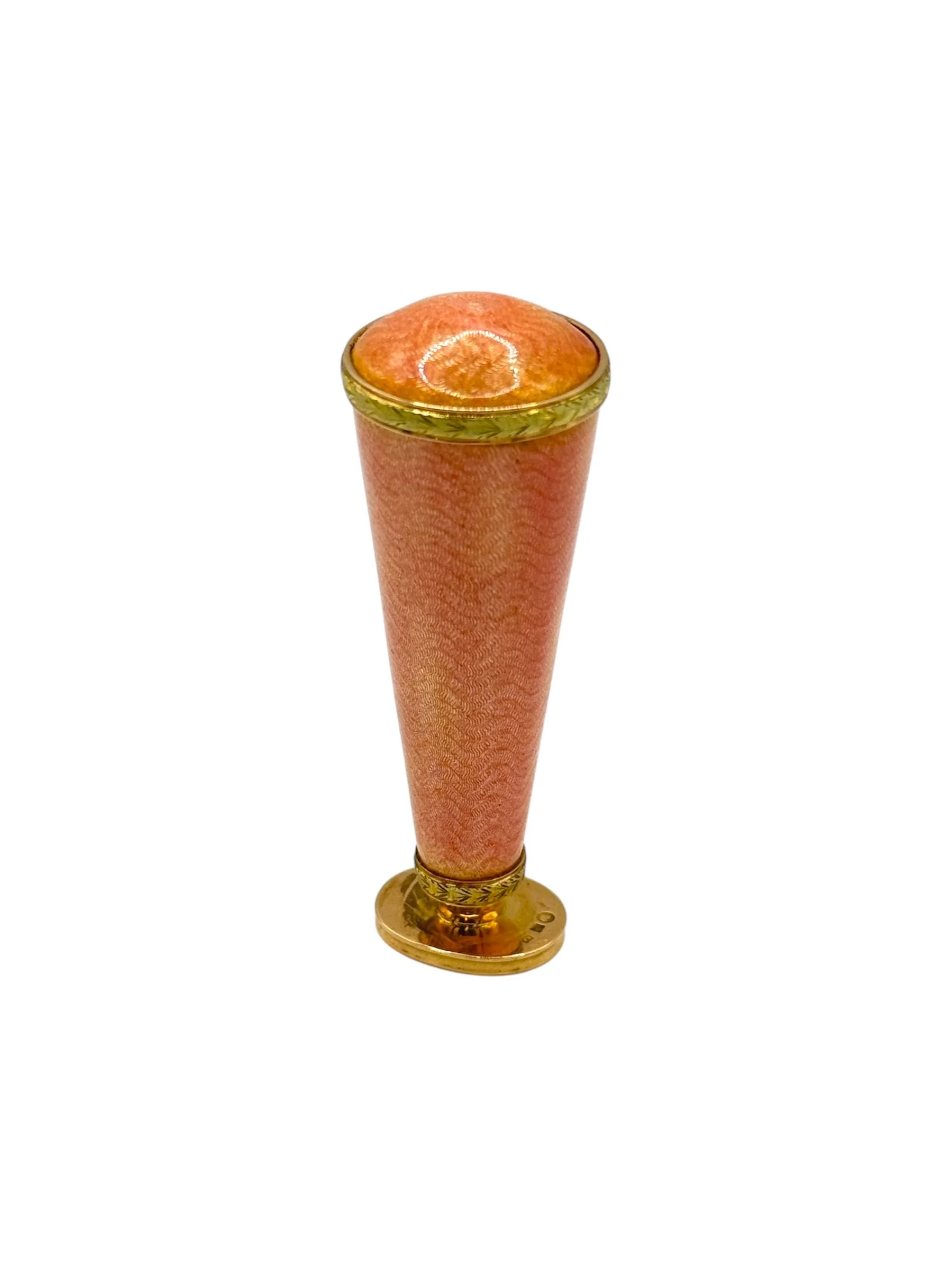 Russian gold and guilloche enamel seal stamp, St Petersburg c.1910 by Andrey Adler.