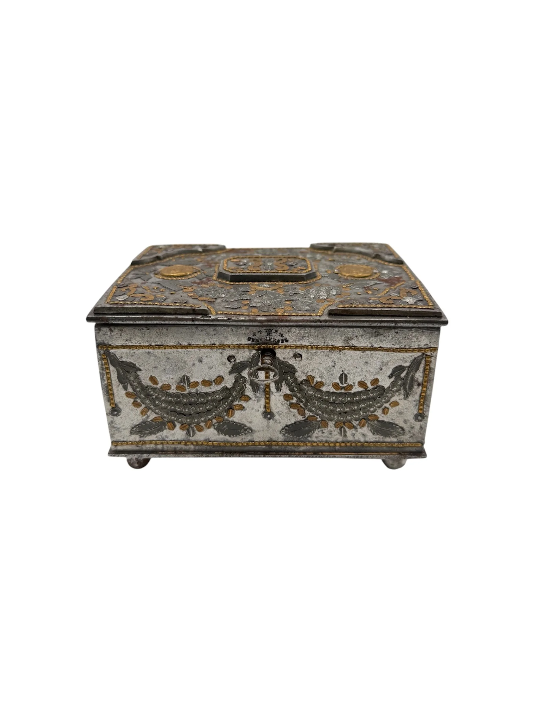 18th century Russian metal Tula box.