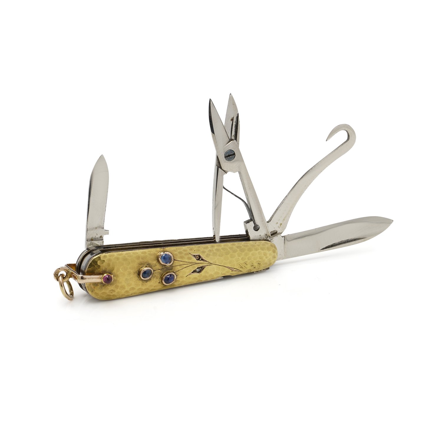 Russian imperial Fabergé jewelled-gold pen knife, St Petersburg, c.1900 by August Hollming.