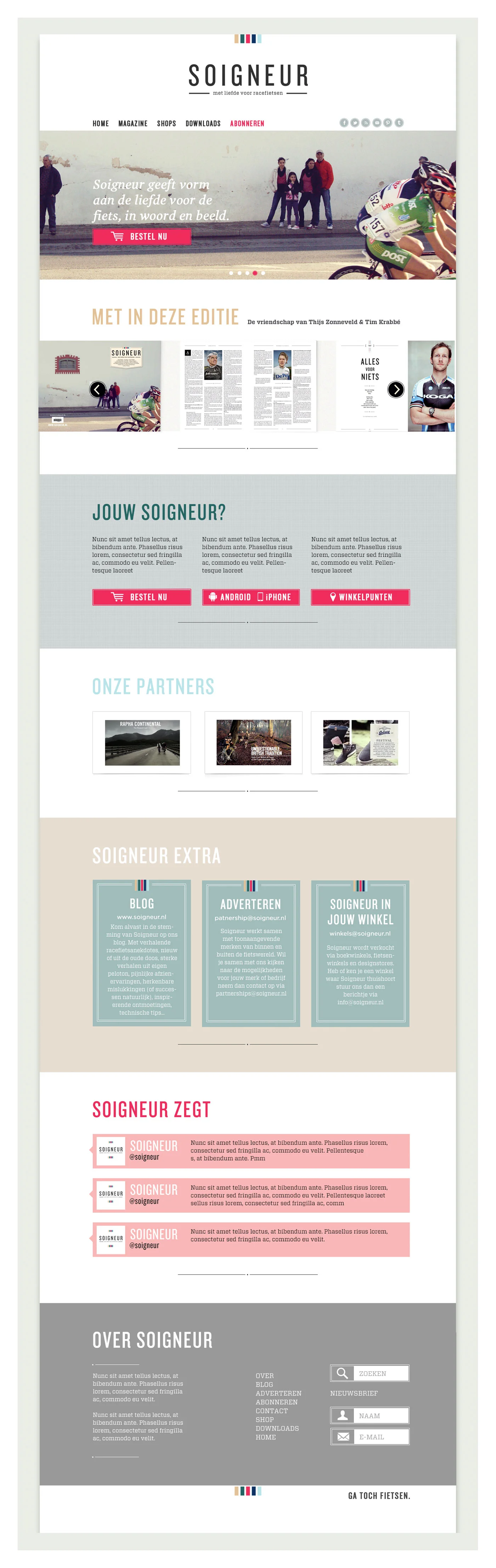 Homepage of Soigneur
