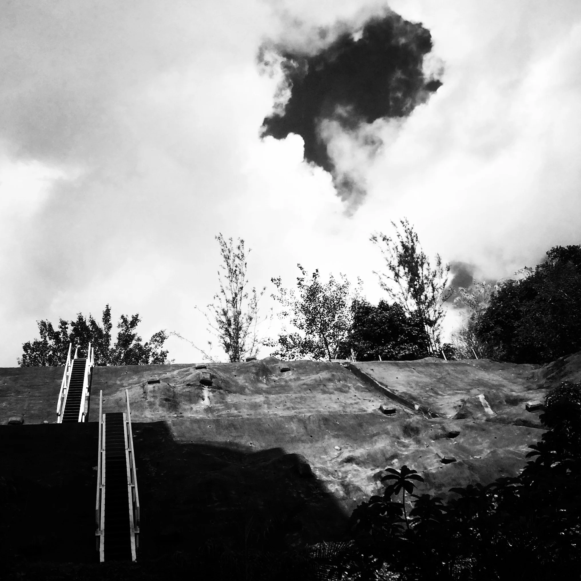 Stairs up the hill, Sham Shui Po, 2014.