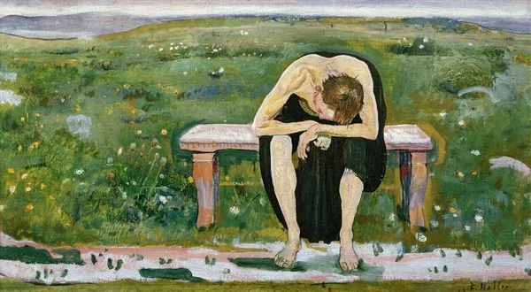 DISAPPOINTED SOUL (YOUNG MAN) by Friedrich Hodler, Hodler is one of my favorite painters, and they have quite a few of his works there. This is from a series of works revolving around disappointed souls, and it spoke to me a lot. The young man's posture, burdened with a heaviness his shoulders seem unable to carry, actually reminded me of a boy I had a big crush on in high school - and a little longer. As I stood in front of it I wondered whether he has ever seen this painting and found himself in it, too.