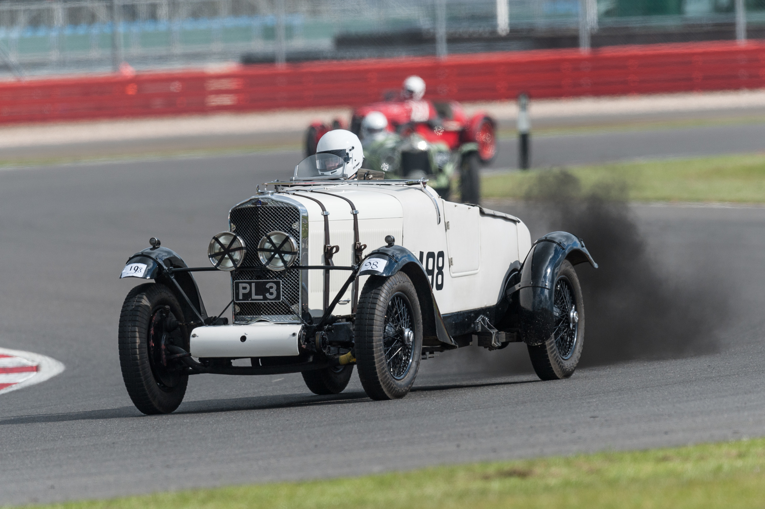 With a puff of smoke at Luffield - John Polson in the Talbot 90 - Peter McFadyen
