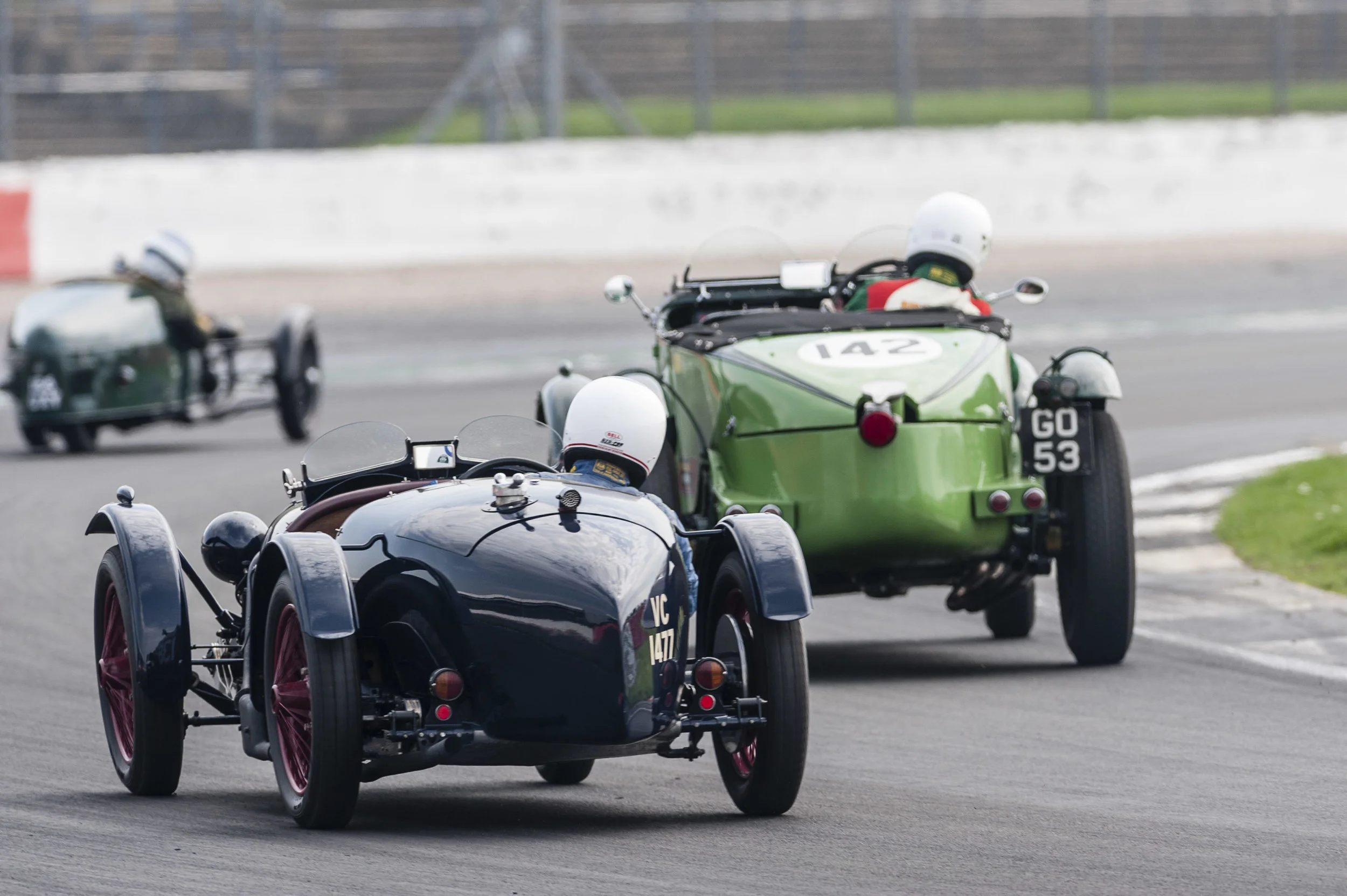 Edwards, Lunn and Standing in close formation: Peter McFadyen