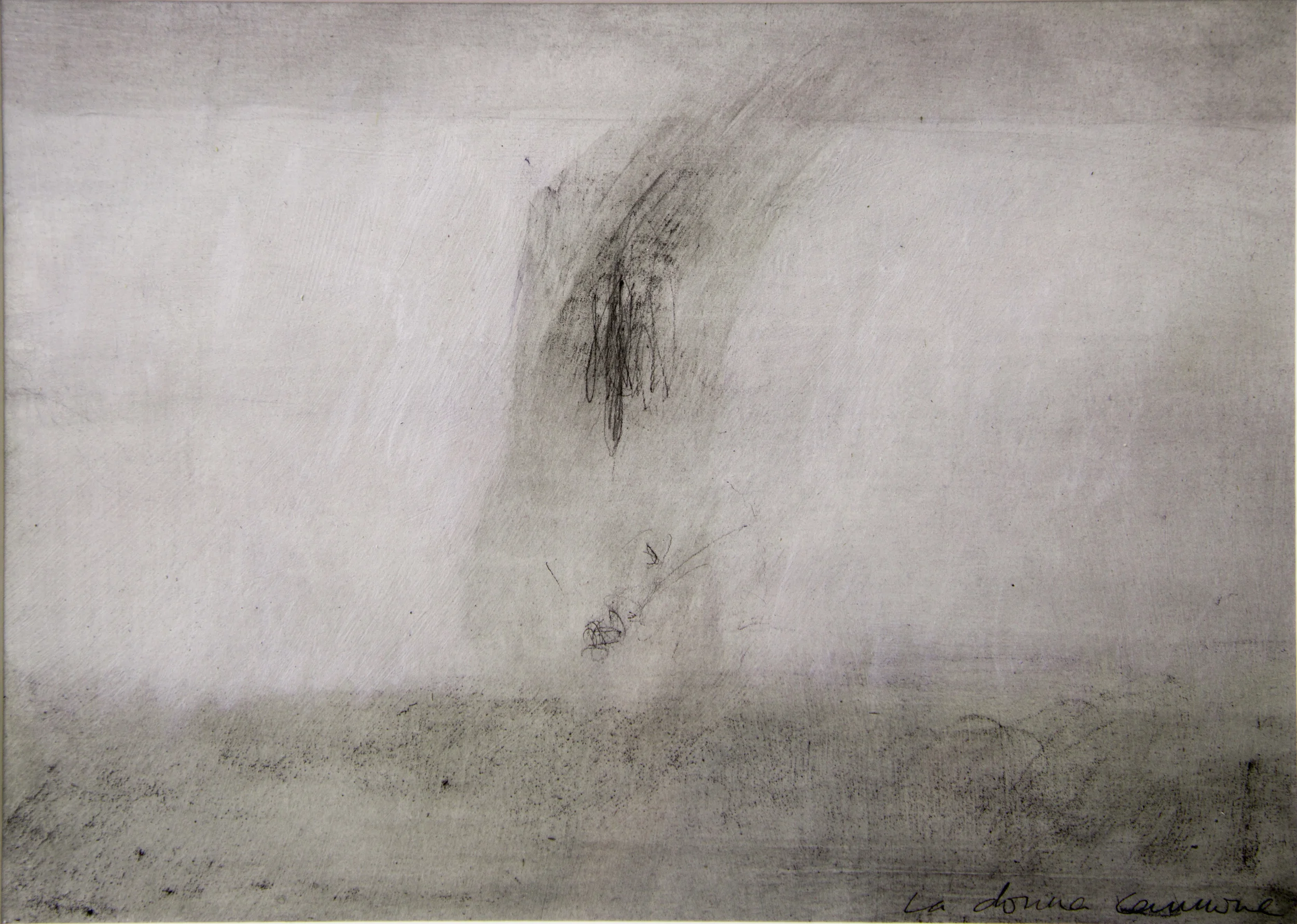 LA DONNA CANNONE, 205 x 290 mm, pencil and oil wash on prepared paper , 2013