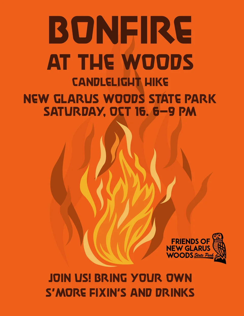 Bonfire at the Woods