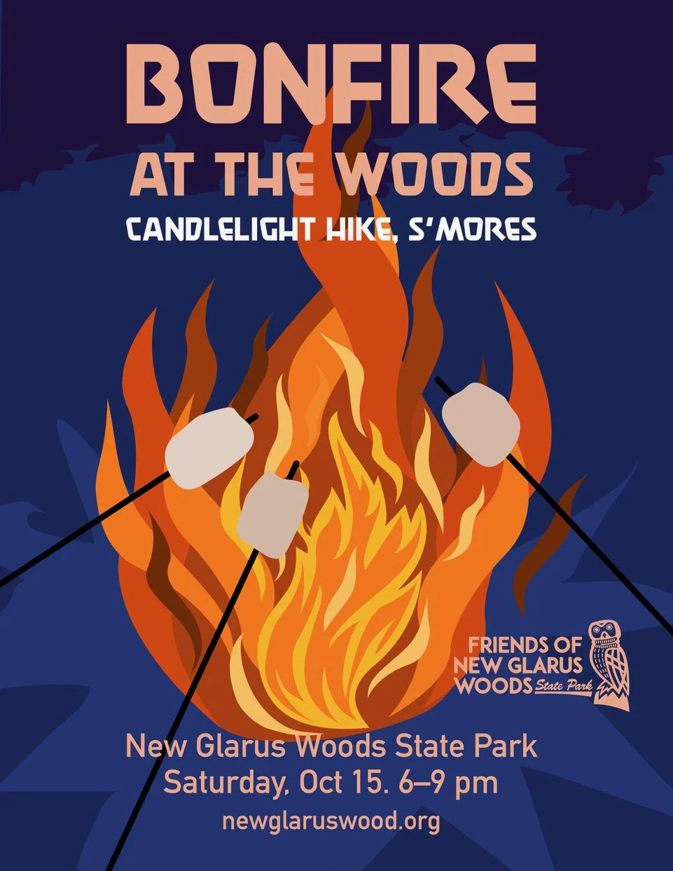 Bonfire at the Woods