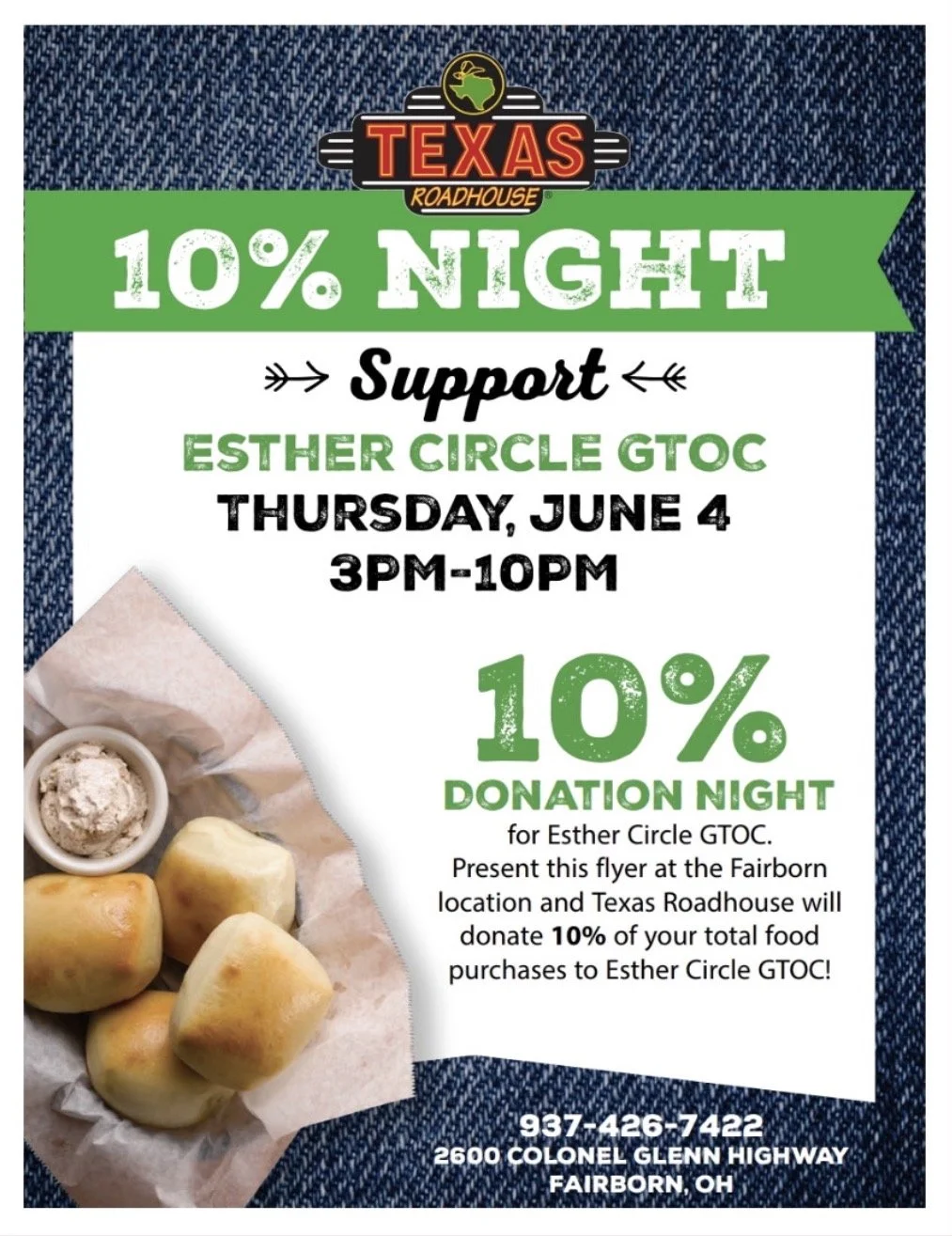 Texas Roadhouse 10% Night