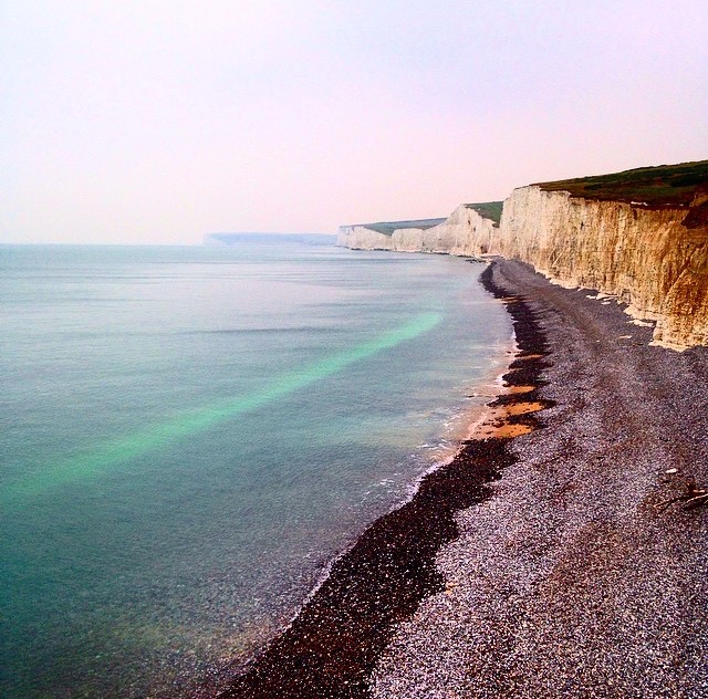 Birling Gap Beach in East Sussex, England
