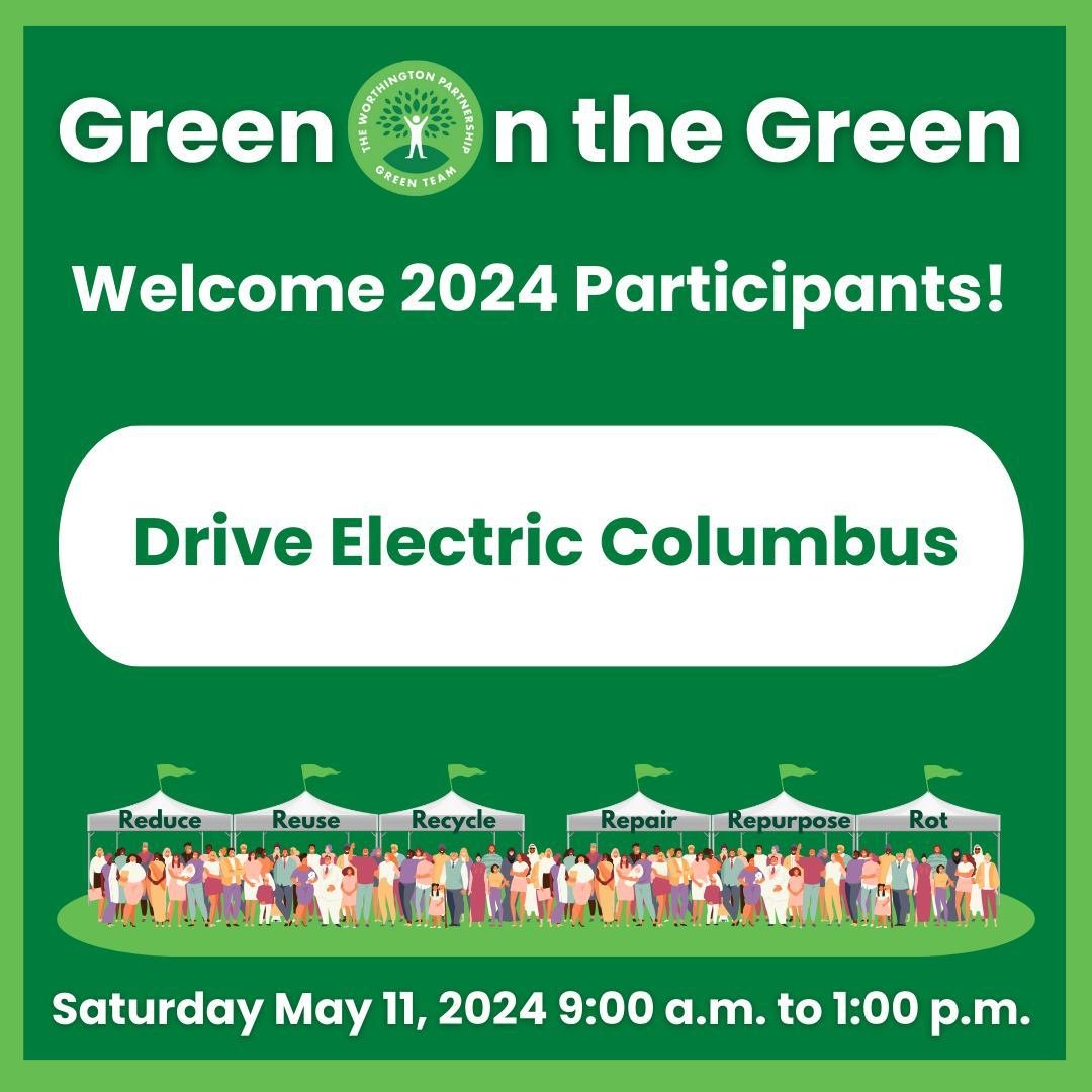 Welcome Green on the Green participant
@driveevcbus
Drive Electric Columbus is an independent non-profit grassroots organization that brings together Central Ohio Electric Vehicle Owners and Enthusiasts for meetings, ride &amp; drives, educational ev