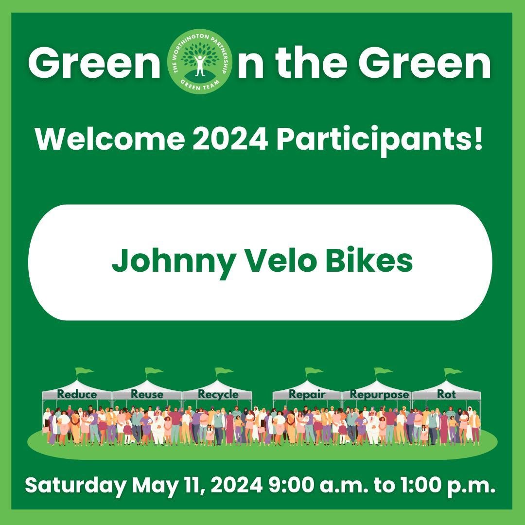 Next up for featured vendors and organizations that will promote various ways to improve sustainable practices at Green on the Green Saturday May 11, 9 a.m. to 1 p.m. 
@johnnyvelobikes
John Robinson didn&rsquo;t invent the bike, but he&rsquo;s reinve