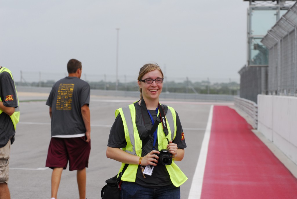 Steph Wilson smiles as we leave Centaurus III in the starting lineup.