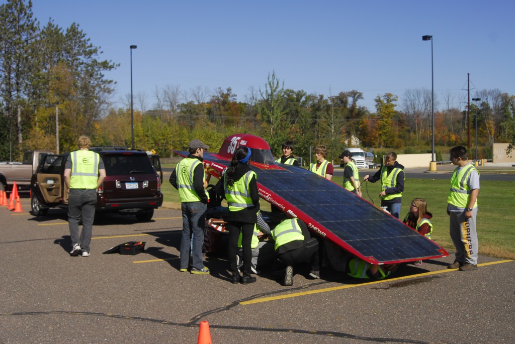 Team members normalize Centaurus IIIs shell during our mid-day lunch and control stop.