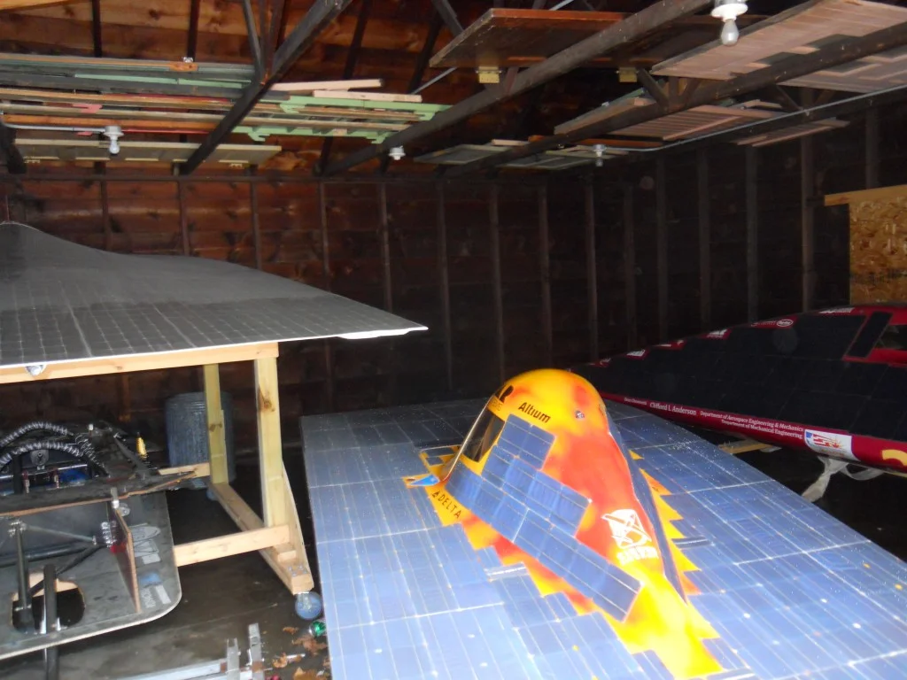 From left to right, BIII, C2, C1 all in the solar car museum, which is actually just a garage on campus.