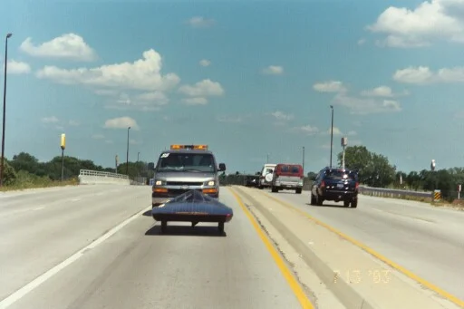 BII underway along the first day of the ASC2003 race route