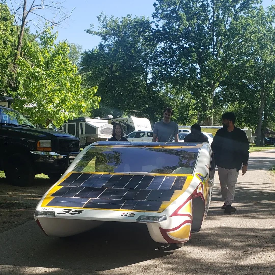 Today is the first day of our mock race against Iowa state from Wisconsin to Minnesota. After a long drive, we arrived in Wisconsin and set up tents for the night. As we prepare for our race tomorrow each member of the team is getting comfortable wit