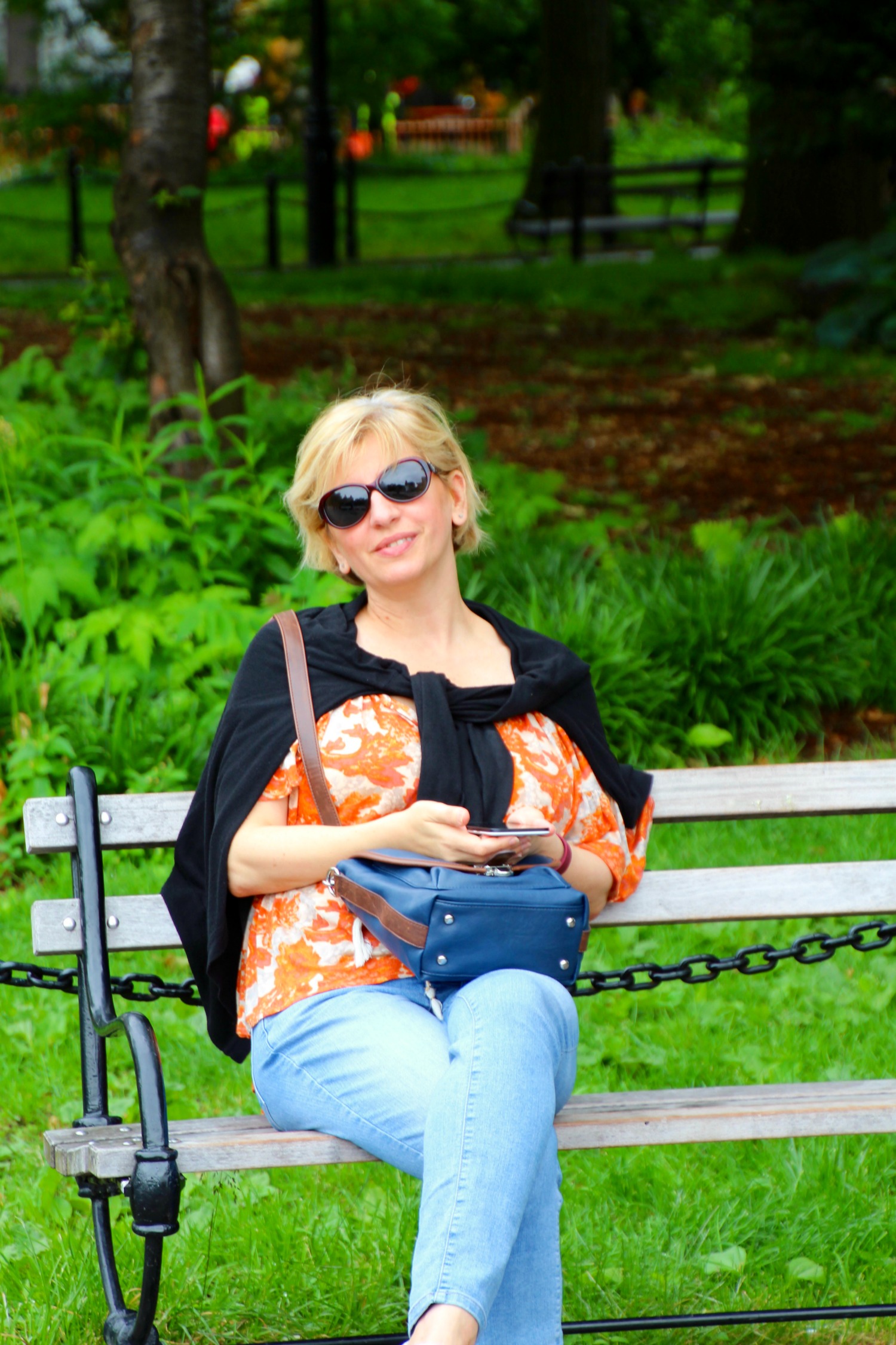 Resting in Washington Square Park