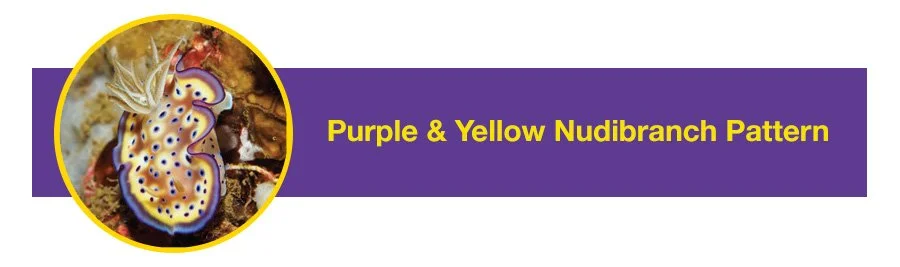 Purple and Yellow Nudibranch Pattern
