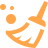 orange broom icon
