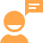 orange person and speech bubble icon