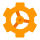 yellow and orange gear icon