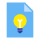 paper with light bulb icon