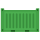 green shipping container icon