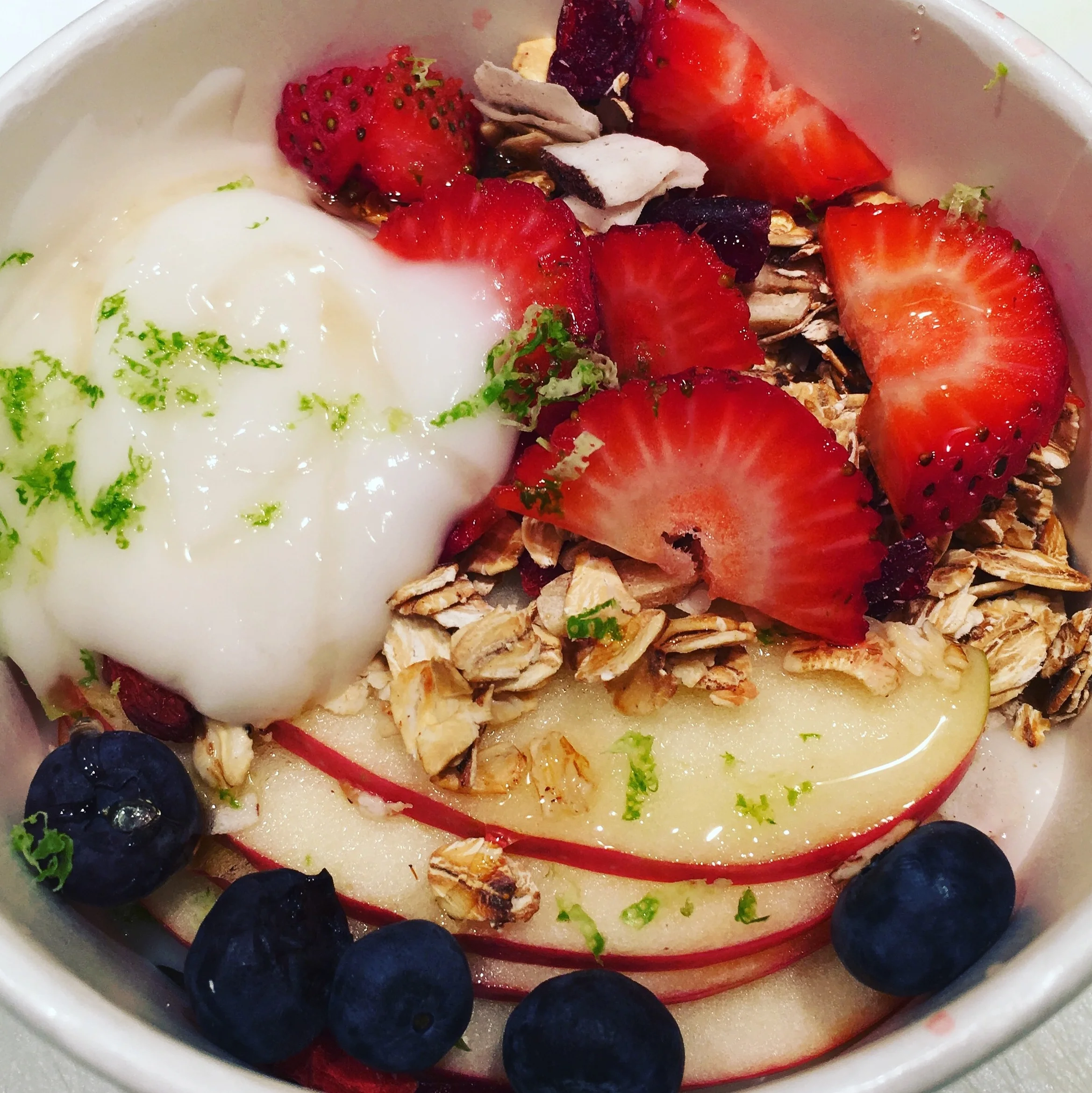Dairy-Free Yogurt with Apple, Berries and Lime
