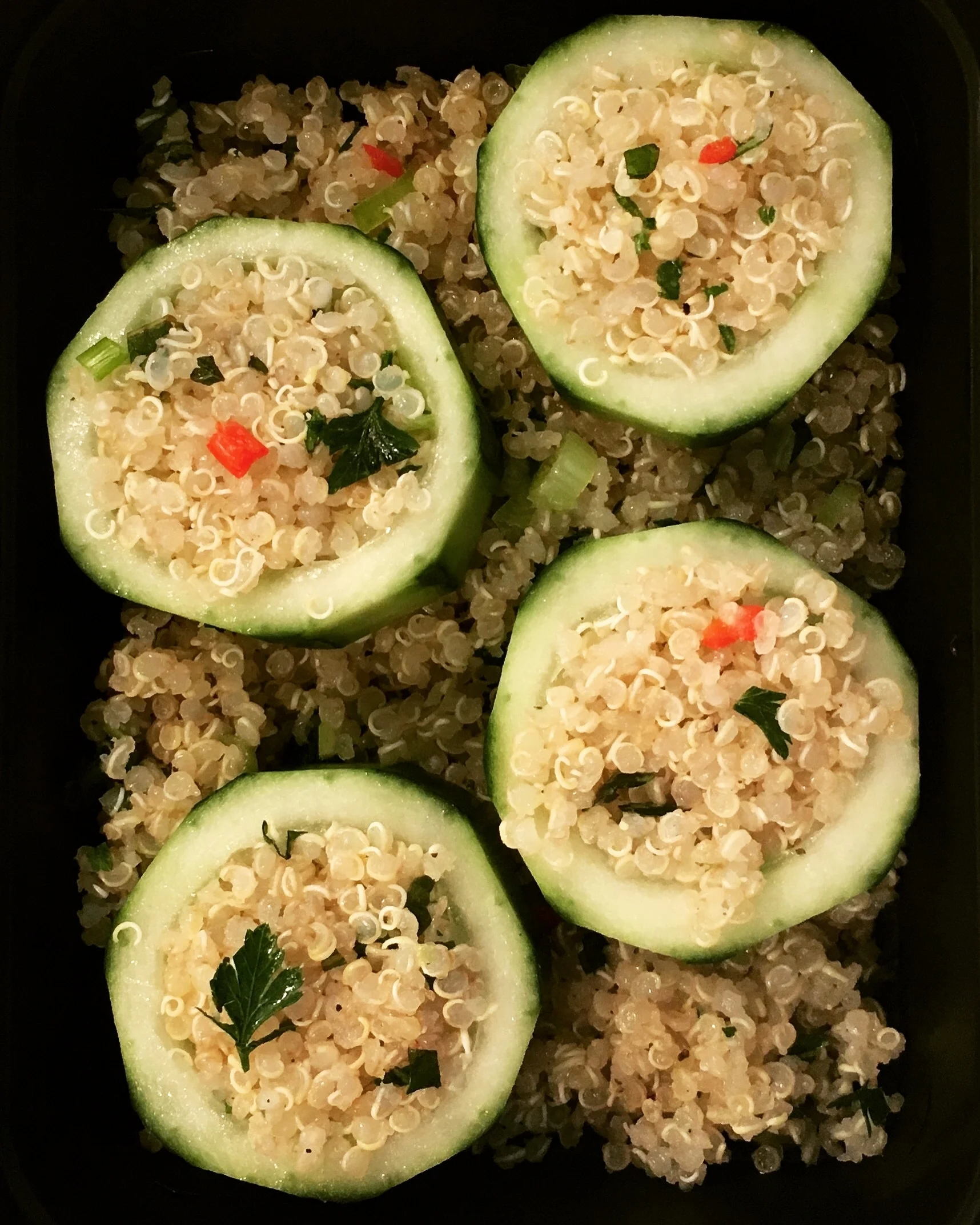 Cucumber Quinoa "Sushi"