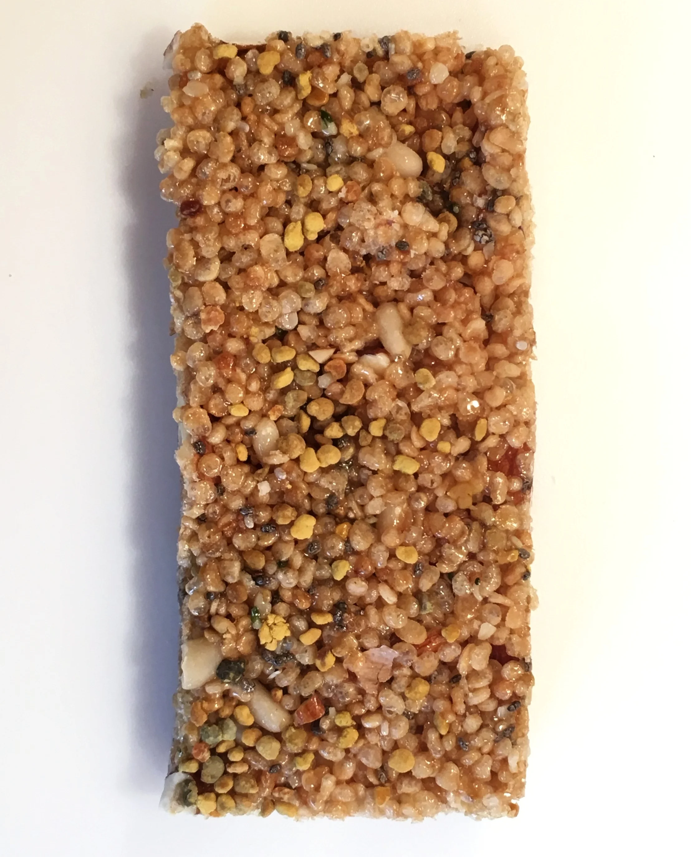 Bee HAPPY Bar - Puffed Quinoa, Bee Pollen, Roasted Pine Nuts, Chopped Raw Almonds, Hemp Seeds and Chia Seeds