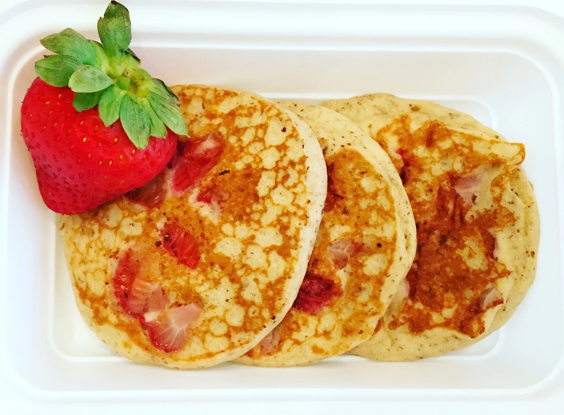 Gluten Free Lemon Zest Strawberry Pancakes