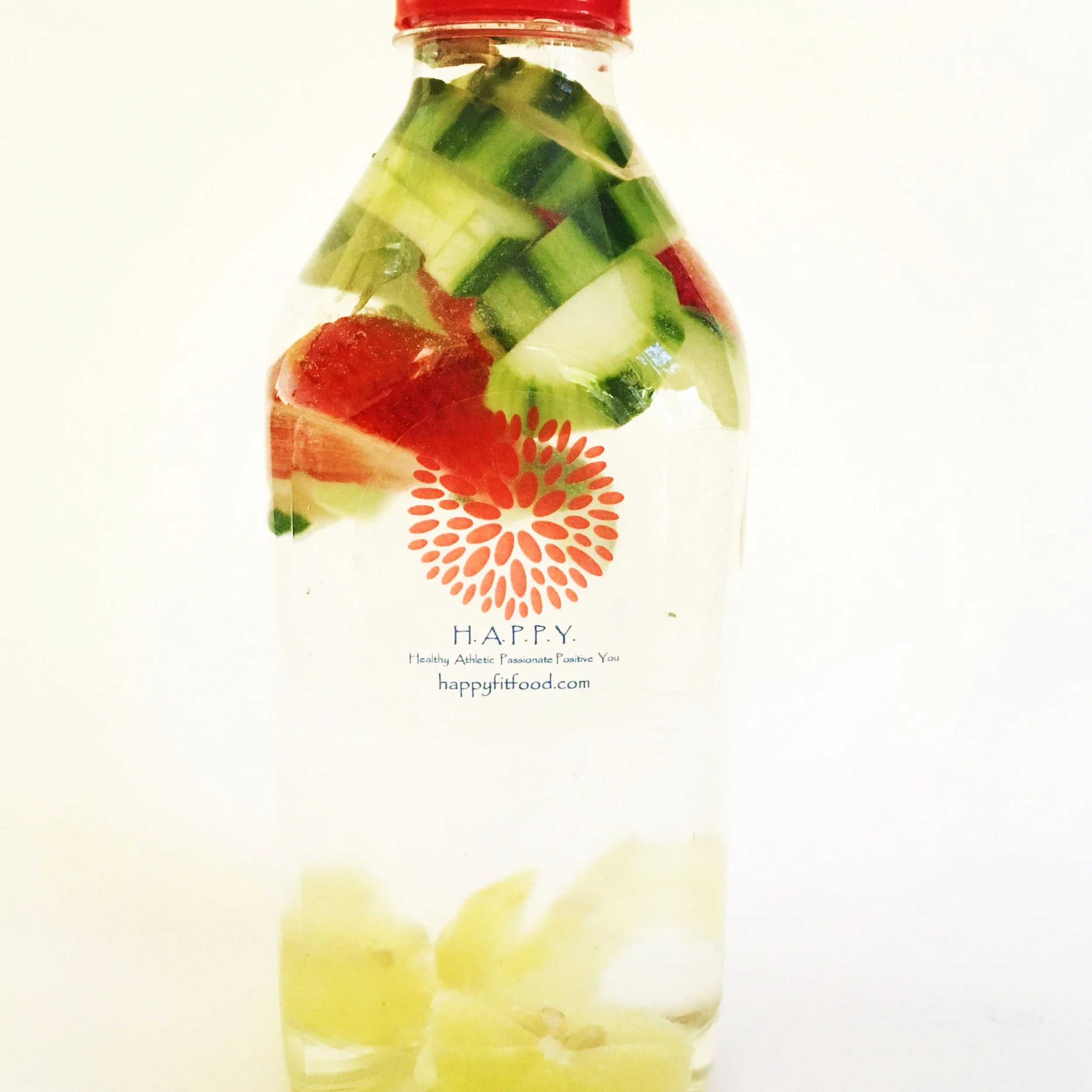 Cucumber Strawberry Ginger Lemon HAPPY Water