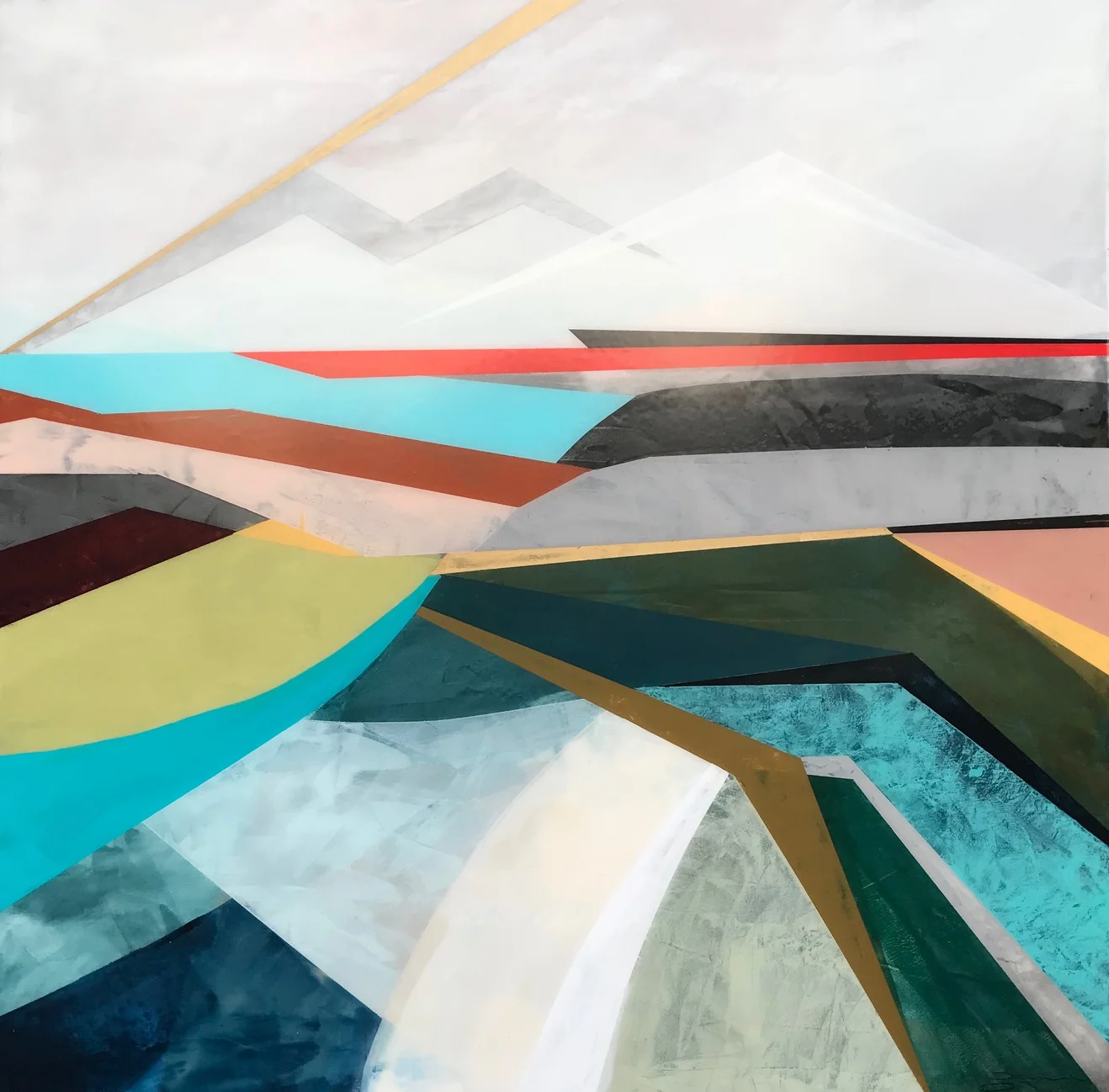 Take A Back Road • Mixed Media on Canvas • 36" x 36"