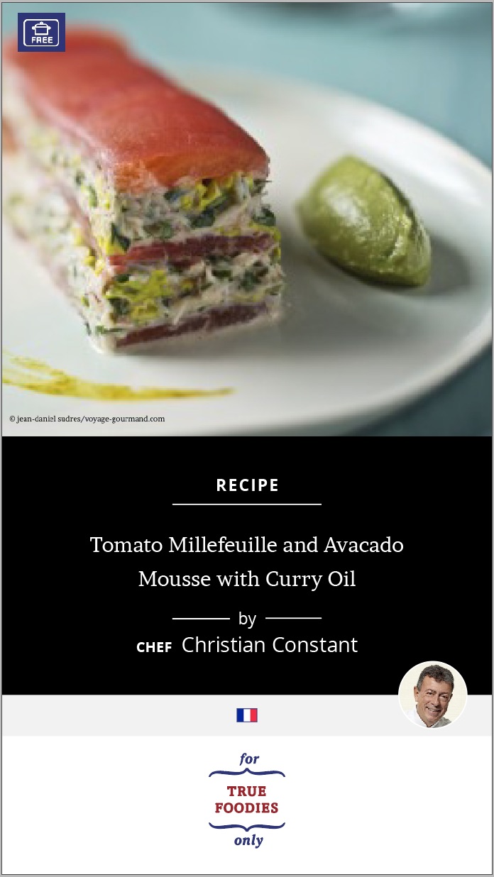 Tomato Millefeuille and Avacado Mousse