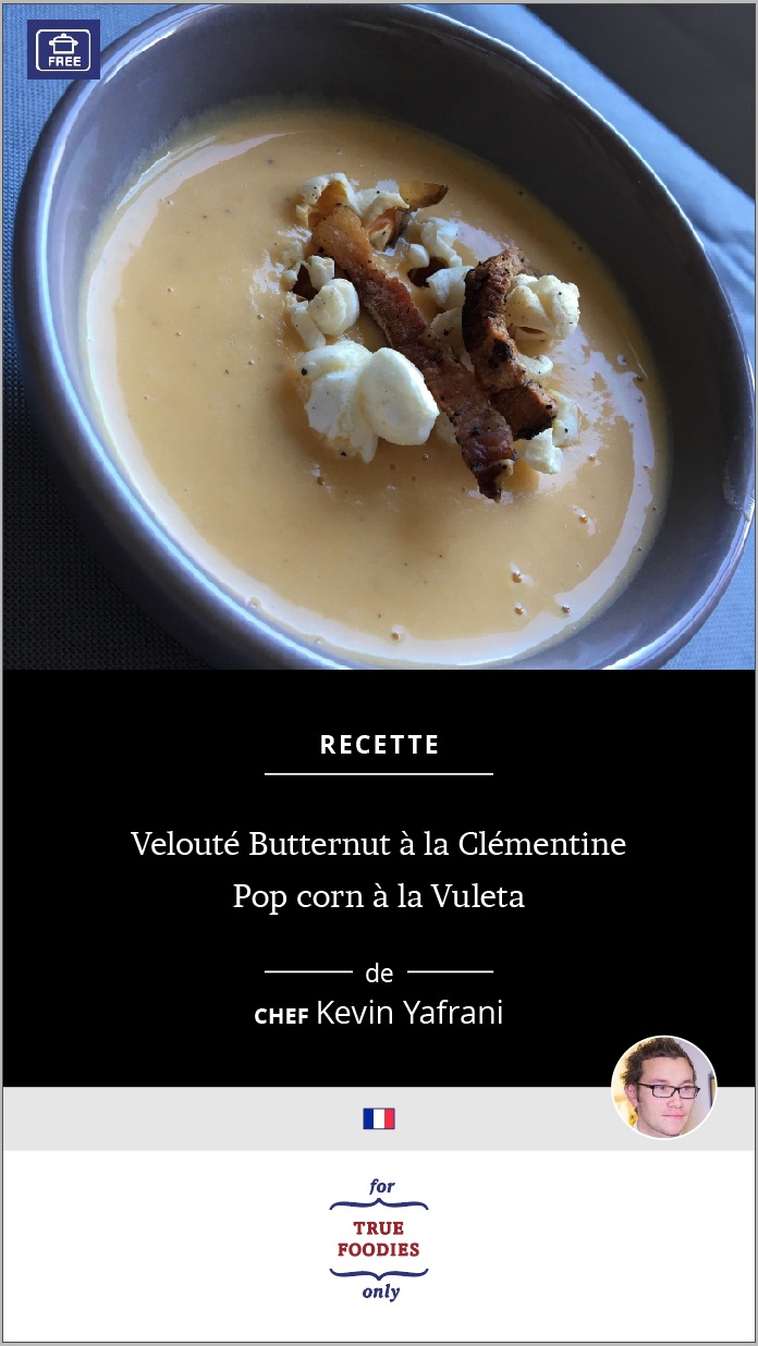 Veloute Butternut a la Clementine