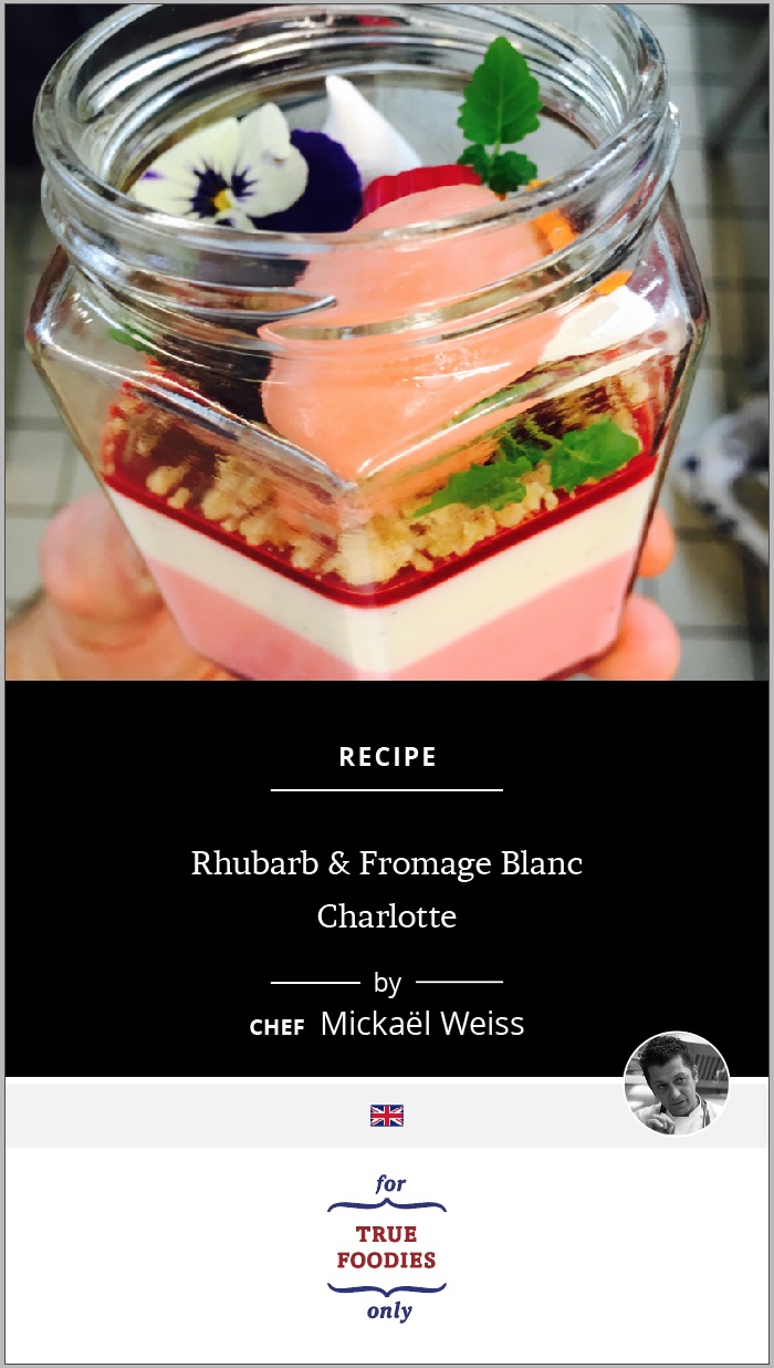 Rhubarb &amp; Fromage Blanc Charlotte