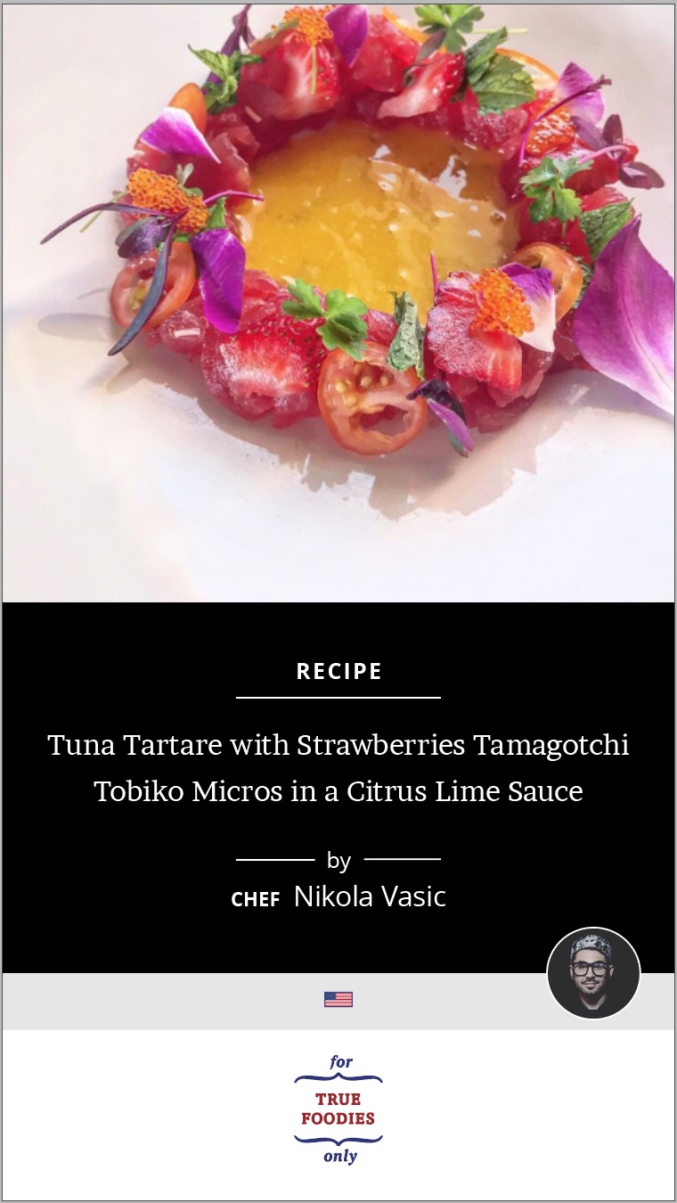 Tuna Tartar by chef Nikomoto Nikola Basic