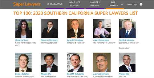 Top 100: 2020 Southern California Super Lawyers List