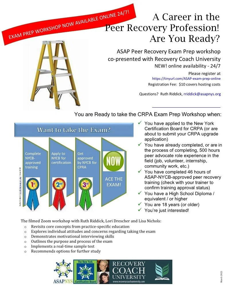 peer recovery specialist practice test