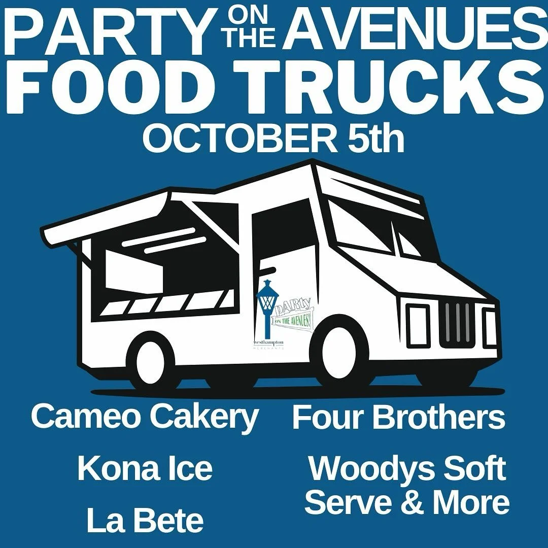 We have a great group of food trucks lined up for the Party on the Avenues - October 5th 🛻 

#partyontheavenues #rvaevents #richmond #richmondevents #westhamptonrva #freeevent #livemusic #foodtrucksrva