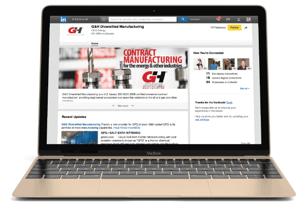 LinkedIn - G&H Diversified Manufacturing