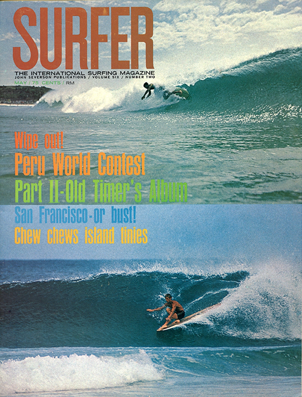 SURFER MAG 1965 MAY COVER - RICH CHEW
