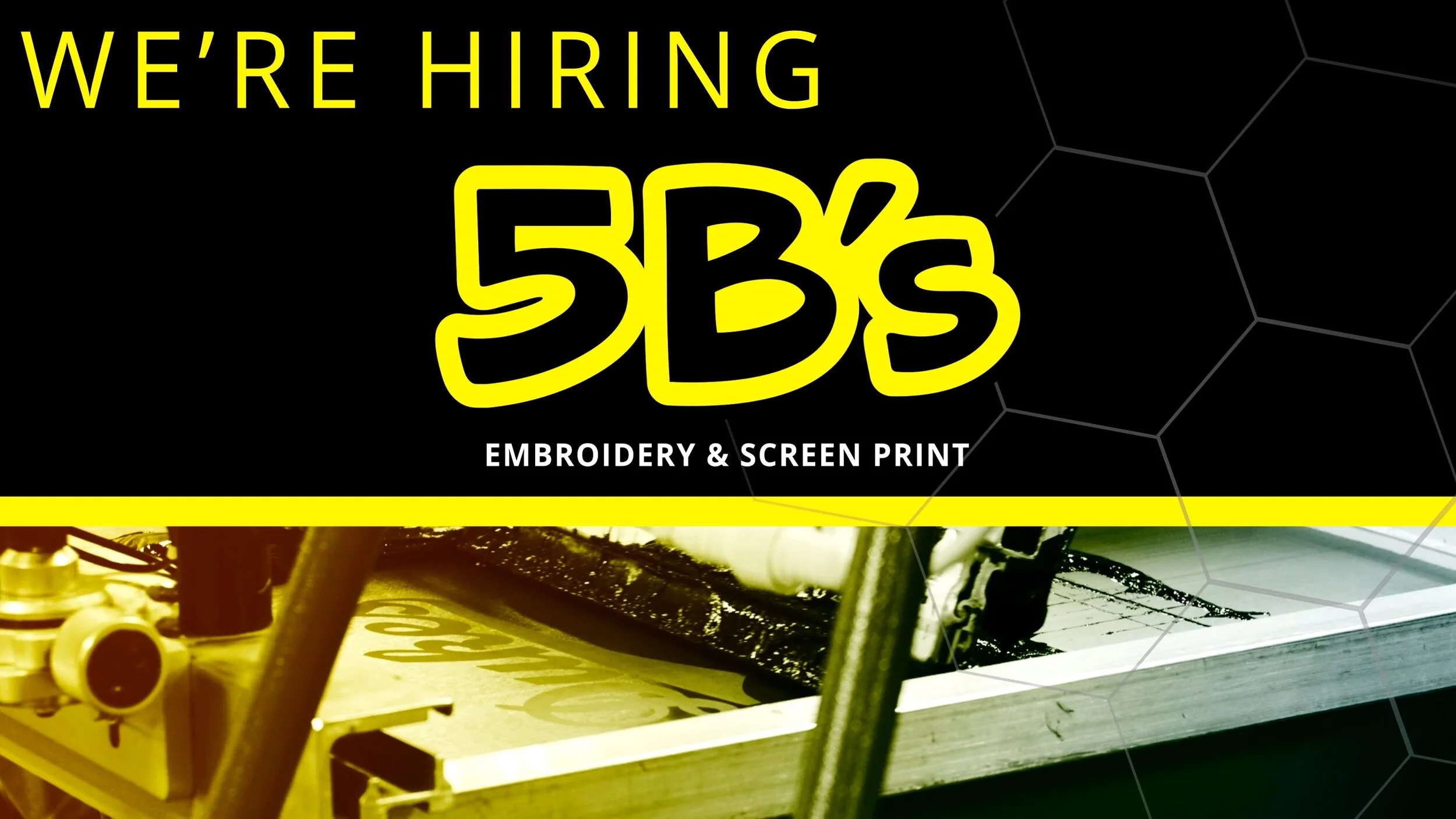 5B's Now Hiring | Become a part of our team today!