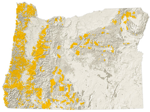 5,933,000 acres of Oregon is large private industrial timberland.. Source: Oregon Forest Resources Institute.