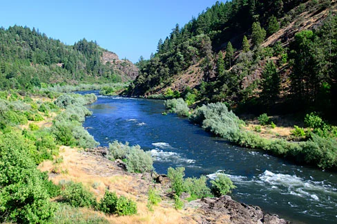 The Rogue River nears Hellgate would be included in Senators Wyden's and Merkley's proposed Rogue Canyon National Recreation Area. Source: Gary Halvorson, Oregon State Archives