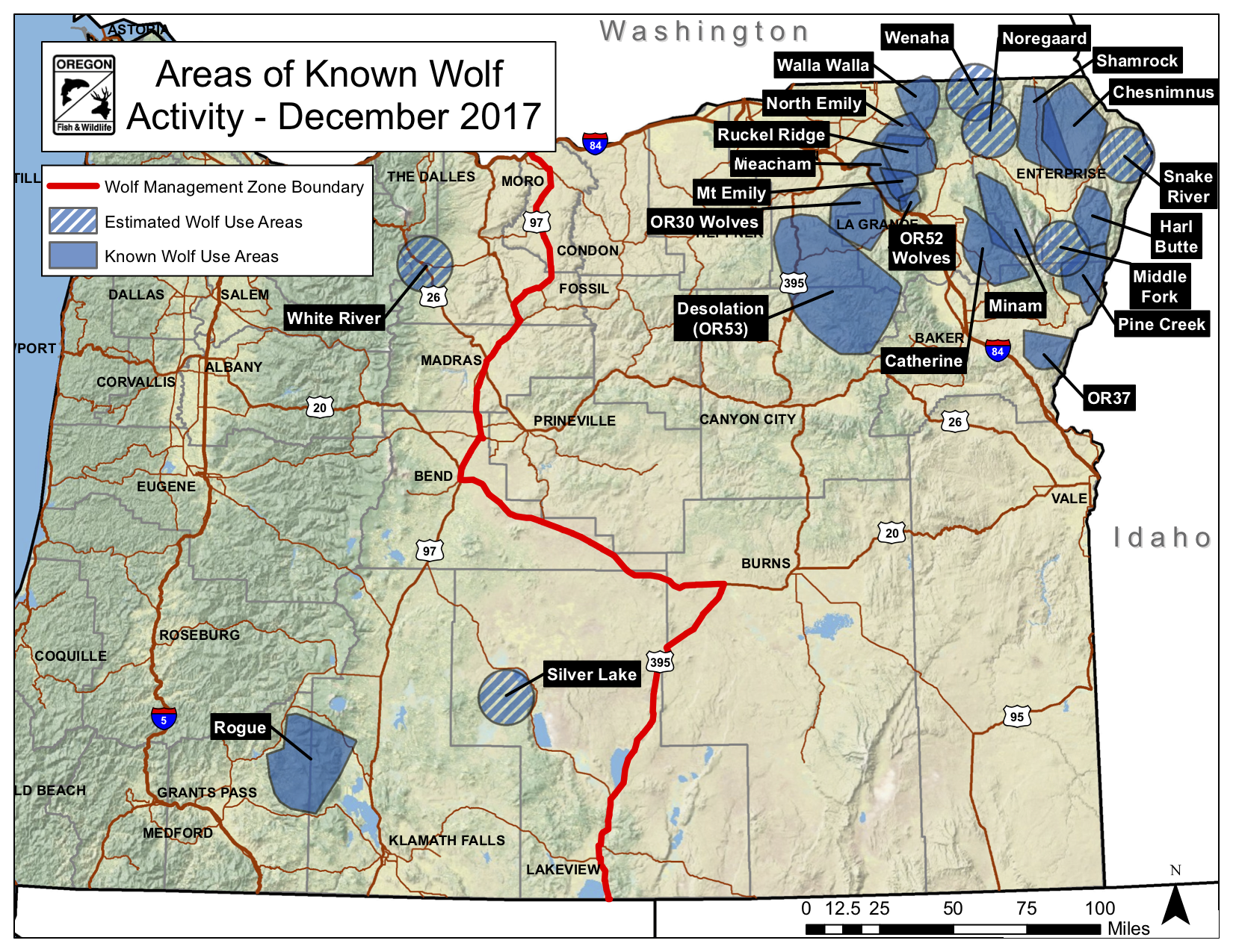 Map 1. A good start. Source: Oregon Department of Fish and Wildlife
