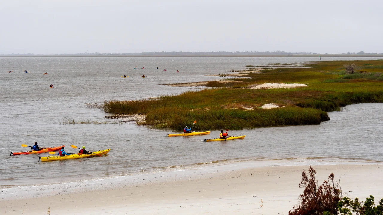 Jekyll Island Kayakers by Steve Rushing
